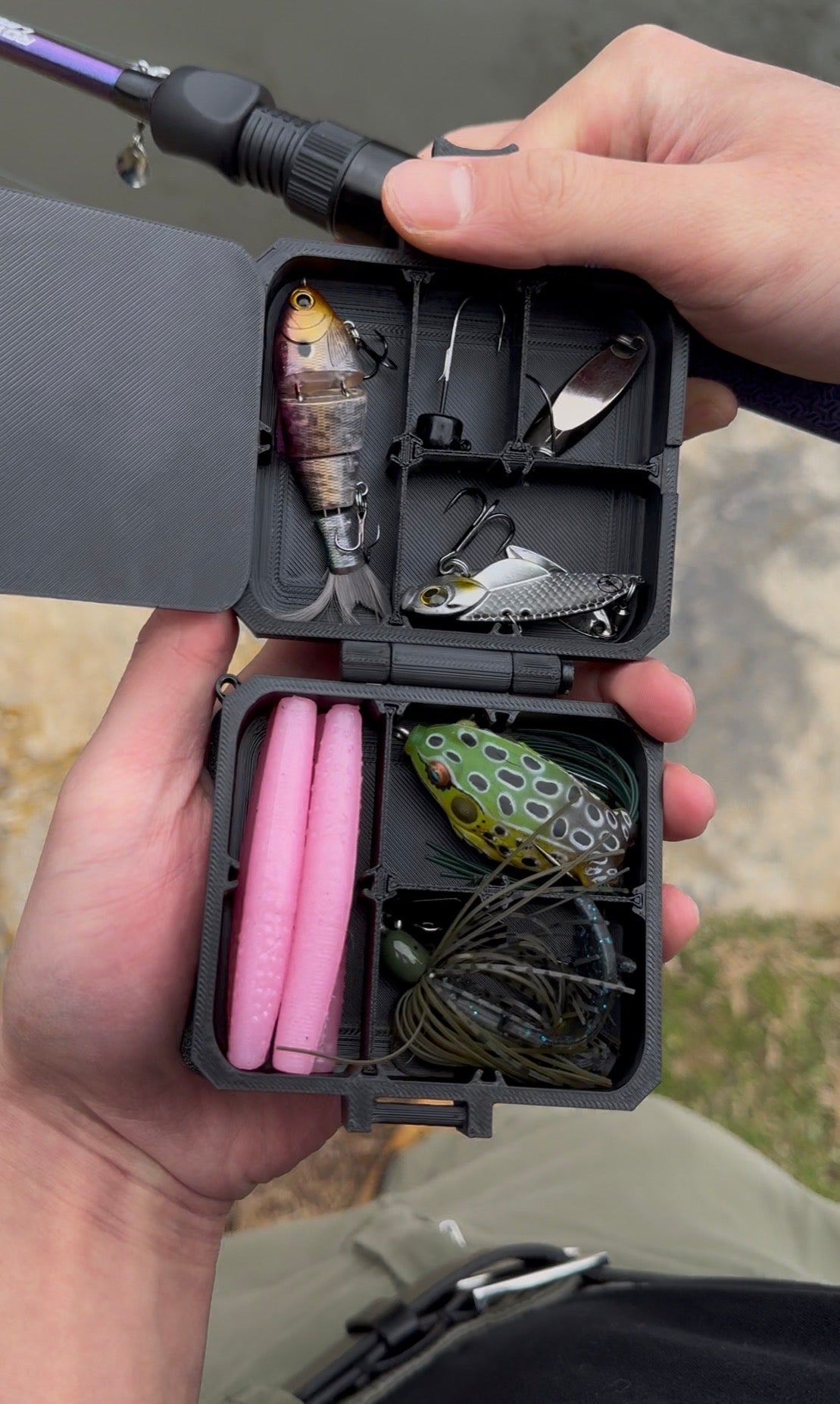 Jigged Clip-On Tacklebox Quick-Access Fishing Gear